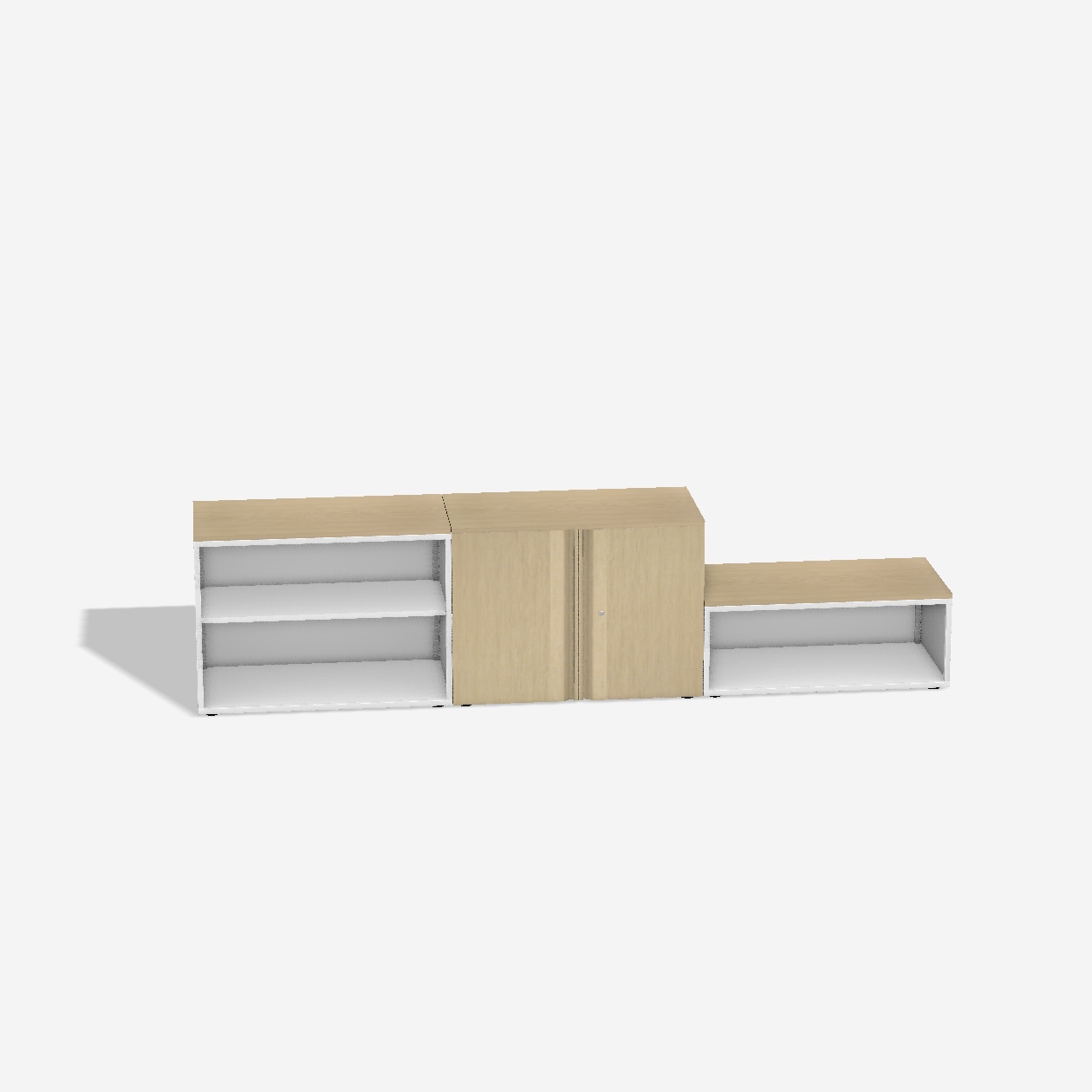 訂製鐵櫃組合-開放櫃+開門櫃